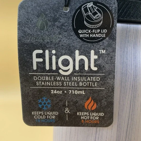 NEW MANNA 24 Oz Flight Quick Flip Lid Water Bottle with Top Handle Double Wall - Picture 4 of 5